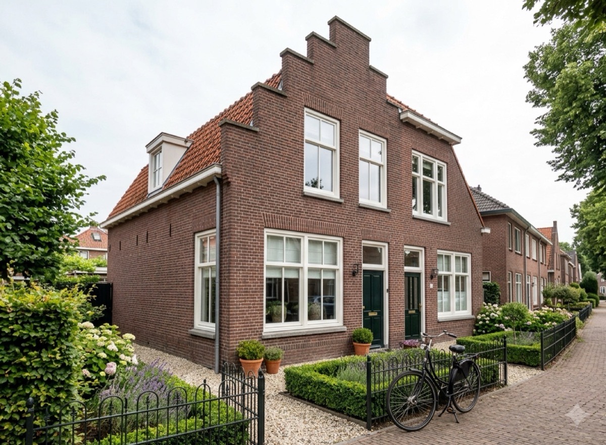 Een verzorgde woning met tuin